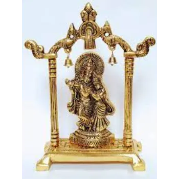 Metal Radha Krishna Statue 